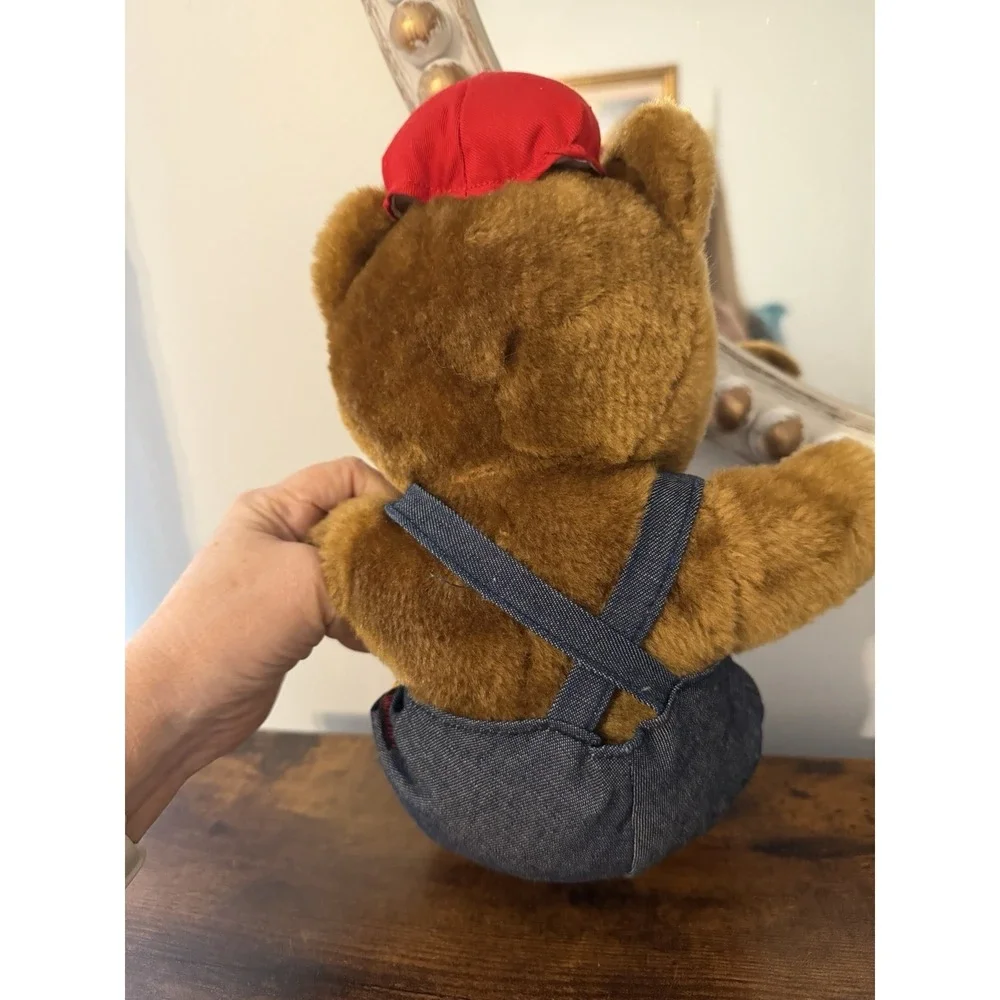 Vintage‎ Craftsman Bear Plush Sears Tool Promo Teddy Denim Overalls 12
